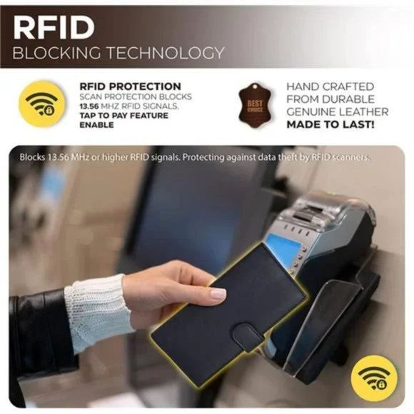 New Checkbook Covers - Genuine Leather Black - Picture 3 of 6